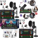 Equipo Mezclador Podcasts Kit De Microfono Condensador Para Grabacion Estudio