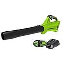 Greenworks 40V 125 Mph - 450 Cfm Cordless Jet Blower, 2.0 Ah Battery and Charger Included BLF346