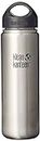 Klean Kanteen Wide Mouth Bottle with Stainless Loop Cap 64-Ounce (Brushed Stainless)
