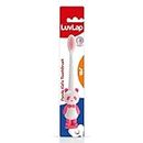LuvLap Panda Manual Toothbrush for Baby & Kids, Ultra Soft Micro Nano 12000 Floss Bristle, BPA Free, Suction Cup, Boys & Girls' Toddler Toothbrush, Tongue Scrapper on Head,Multicolor, 18M+