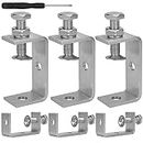 WMAZtool Stainless Steel Small C Clamp Set, 2 1/2 Inch Heavy Duty Metal C-clamp, Tiger Clamp G-Clamp U Clamps with Stable Wide Jaw Opening/I-Beam Design for Woodworking Mounting Welding Crafts, 6pcs