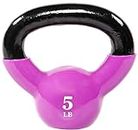 BalanceFrom All-Purpose Color Vinyl Coated Kettlebell, 5 Pounds