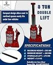 Atlas Titan Hydraulic Bottle Jack 8 TON Double Lift (Double RAM) for Vehicles with Low Ground Clearance Like Marcopolo