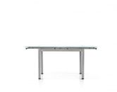 Dining Table Extensible Glass Metal Extensible Cooking Lunch 6 Places
