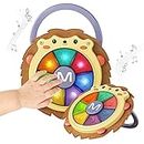 TUMAMA Hedgehog Plush Light Musical Drum Piano Toddler Toys Electronic Music Sound Instruments Baby Toy Light up Game Baby Sleep