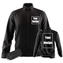 YOWESHOP Hi Vis Safety Jackets Thin and Light Design Customize Logo Lightweight Outdoor Uniform (XL, Black)