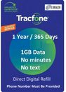 TracFone Service 1 Year/365 Days + 1 GB,Digital Refill,All Phones🔥🔥🔥2341 Sold
