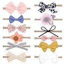 12 Pack Reayou Baby Girl Headbands and Bows, Girl Headbands and Bows Soft Children's Hair Band,Newborn Infant Toddler Hair Accessories