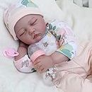 Kaydora Handmade Sleeping Reborn Baby Dolls, 22 Inch Vinyl Baby Doll For Girls, Weighted Soft Body Neborn Toddler Toy Gift Set For Kids Age 3+