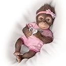 'Snuggle Suri' So Truly Real® Monkey Baby Girl Doll – Reborn realistic monkey baby girl doll, handcrafted with RealTouch® vinyl with weighted cloth body and mohair. The Ashton-Drake Galleries.