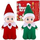 2 Pieces Christmas Elf Doll Colorful Baby EIf Tiny Christmas Plush Dolls for Christmas Kids Toys Christmas Holiday New Year Decorations Gifts