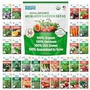 Back to the Roots 100% Heirloom Organic, Non-GMO & USA Grown Seeds | Variety 30-Pack | Top Herb, Fruit, and Veggies | Guaranteed to Grow
