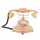 La Grace Functional Vintage Collection Antique Landline Telephone in Brass, Working Rotary Dail Phone for Home, Office and Hotel, Perfect for Gift