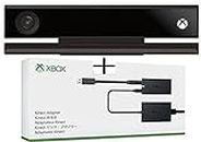 Microsoft Xbox One Kinect Sensor + Adapter for XBOX One S & Windows Motion Controller (Black, For Xbox One)
