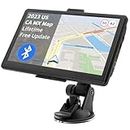 Liontru 2023 Bluetooth GPS Navigation for Car, 7 inch Truck GPS Navigator with America Canada Mexico Map, Lifetime Map Free Update, Hands-Free Calling, Speed Camera Alert, Traffic Light Warning