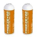 REPORSHOP - 2 Botellas Gas Ecologico Refrigerante Freeze +22 400Gr Organico Sustituto R22, R404, R407C