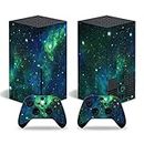 Skin Sticker for Xbox Series X Console Controllers, Protective Skin Wrap Vinyl Decal for Microsoft Xbox Series X, Protector Wrap Cover Protective Faceplate Full Set for X-Box Series X（Milky Way）