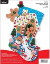 Bucilla 18-Inch Christmas Stocking Felt Applique Kit, 86898E Gingerbread Dreams
