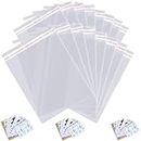 12x16 inches Large Clear Resealable Cellophane Bags for Packaging Products 800ct Plastic Self-sealing Gift Bags Self Adhesive Bags for Gifts,Clothes, Small Business, Thank you Stickers