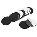 uxcell Furniture Pads Adhesive Felt Pads 50mm Diameter 3mm Thick Round Black 12Pcs
