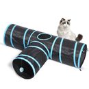 Cat Tunnel 3 Way Toy Long Pop Up Tube Play Indoor Cats Interactive Pet in UK