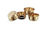RewariCraft Beautiful Design Serving Indian Brass Bowl Set 330ml (Medium)