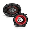 BOSS Audio Systems CH6930 Chaos Series 6 x 9 Inch Car Door Speakers - 400 Watts Max, 3 Way, Full Range, Tweeter, Coaxial, Sold in Pairs, Bocinas para Carro