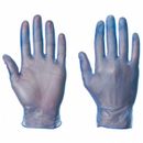 Supertouch Einweg Vinyl Pulverfrei blaue Handschuhe große Packung mit 100 