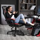  Massage Leather Gaming Chair with Footrest for Adults, Big and Tall, Headrest