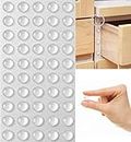 Silicone Bumpers Adhesive Buffer Pads Clear Cupboard Door Stops Door Pads Stop Slamming Protector,Transparent Silicone Pads for Furniture Glass Tables Door Protect(6 x 2mm) (50pcs)