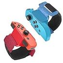 FANPL Upgrade Wrist Bands Compatible with Just Dance 2024/2023/2022/2021, Adjustable Elastic Strap for Switch & OLED Model JoyCon Controller, Fit for Adults and Children,2 Pack (Blue and Red)
