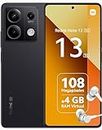 Xiaomi Redmi Note 13 5G - Smartphone de 8+256 GB, Pantalla de 6,67" AMOLED FHD+ 120Hz, MediaTek Dimensity 6080, Triple cámara de hasta 108MP, Carga rápida 33W, Negro (Versión ES)