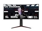 LG 34GP63AP UltraGear Gaming Monitor 34" QHD UltraWide Curvo LED VA HDR 10, 3440x1440, 1ms, AMD FreeSync Premium 160Hz, Audio Stereo 14W, HDMI 2.0 (HDPC 2.2), Display Port 1.4, Flicker Safe, Nero
