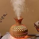 Shubh Empire Wooden Cool Mist Humidifiers Essential Oil Diffuser Aroma Air Humidifier with Led Night Light Colorful Change for Car, Office, Babies, humidifiers for Home, Room-Vase Shape-Multicolour