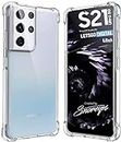 Coque de Samsung Galaxy S21 Ultra 5G, Folmecket Protection Rigide Antichoc pour Samsung Galaxy S21 Ultra 5G 6,8" (S21 Ultra 5G Transparent)