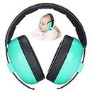 SNOWIE SOFT® Ear Muffs for Kids Baby Hearing Protection Earmuffs for Baby Sleep Flight Travel, Baby Ear Protection Noise Canceling Headphones for Baby Toddler Kids 0-3 Years (Green)