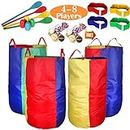 CWLAKON Outdoor Carnival Games Potato Sack Race Bags for Kids Adults, Egg and Spoon Race, 3 Legged Race Bands, Outside Backyard Lawn Yard Field Day Birthday Party Camping Picnic Family Reunion Game