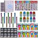 Birthday Return Gift Combo for Kids | Rainbow Play Clay, Jumbo Sticker, Tattoo Book, Invisible Magic Pen and Capsule Pen with Goody Bag (Pack of 10)