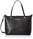 Lino Perros Brown Faux Leather Handbag (BLACK)