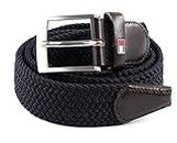 Tommy Hilfiger Cintura Uomo New Adan Belt 3.5 Cintura in Tessuto, Blu (Sky Captain), 100