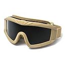 QWORK Outdoor Sports Military Airsoft Tactical Anti-Dust Goggles with 3 Interchangable Lens, for Paintball Riding
