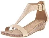 Kenneth Cole REACTION Women's Great Gal Wedge Sandal, Soft Gold, 8.5 M US