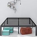 Zinus Van King Single Bed Frame 40cm Metal Bed Base | Steel Slat Mattress Support | Bedroom Furniture, Black
