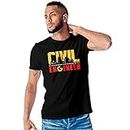 Civil Engineer Graphic T-Shirt for Men (Small) Black