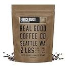 Real Good Coffee Company - Whole Bean Coffee - Extra Dark French Roast Coffee Beans - 2 Pound Bag - 100% Whole Arabica Beans - Grind at Home, Brew How You Like