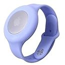 Bud Cases | AirTag Wristband Designed for Children | Compatible with Apple AirTag | Ages 1-12 | Anti-Loss GPS Locator Bracelet | Lightweight Watch Band for Kids, Toddlers, Boys, and Girls (Purple)