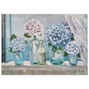 Hydrangeas with Vase Hand Painting Flowers Canvas Print Art Painting 50x70cm