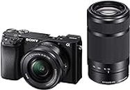Sony Alpha ILCE-6100Y 24.2 MP Mirrorless Digital SLR Camera with 16-50 mm & 55-210 mm Zoom Lenses, APS-C Sensor, Fast Auto Focus,Real-time Eye AF,Real-time Tracking, Vlogging & Content Creation -Black