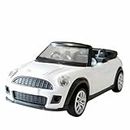PLUSPOINT Alloy Metal Pull Back Diecast Car Model with Sound Light Mini Auto Toy for Children and Door Open 1: 32 Scale Size (Minicoper-White)