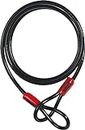 ABUS Cable de lazo Cobra 5/75 - cable de acero recubierto de plástico - seguridad para accesorios de bicicletas y motos - 75 cm de longitud, 5 mm de grosor